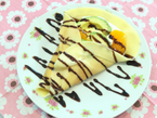 チョコレートバナナクレープ をつくったよ！