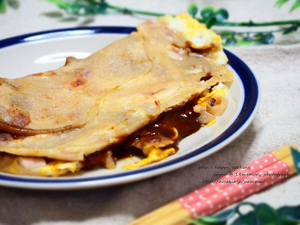 「イカ焼き」カレー味ソース