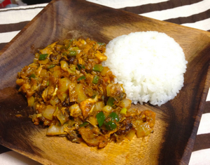 サバ缶で。ドライカレー