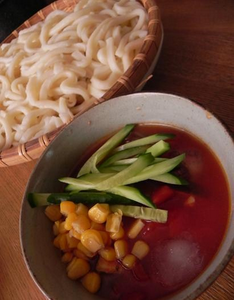 さっぱり冷たい★簡単トマトつけうどん