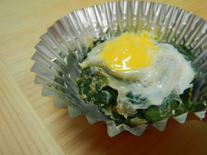 ほうれん草の和風ココット