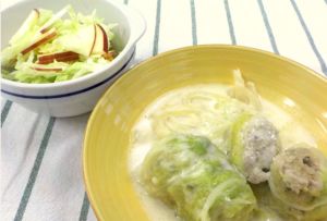 猪名川町の白菜を使ったクリームロール白菜